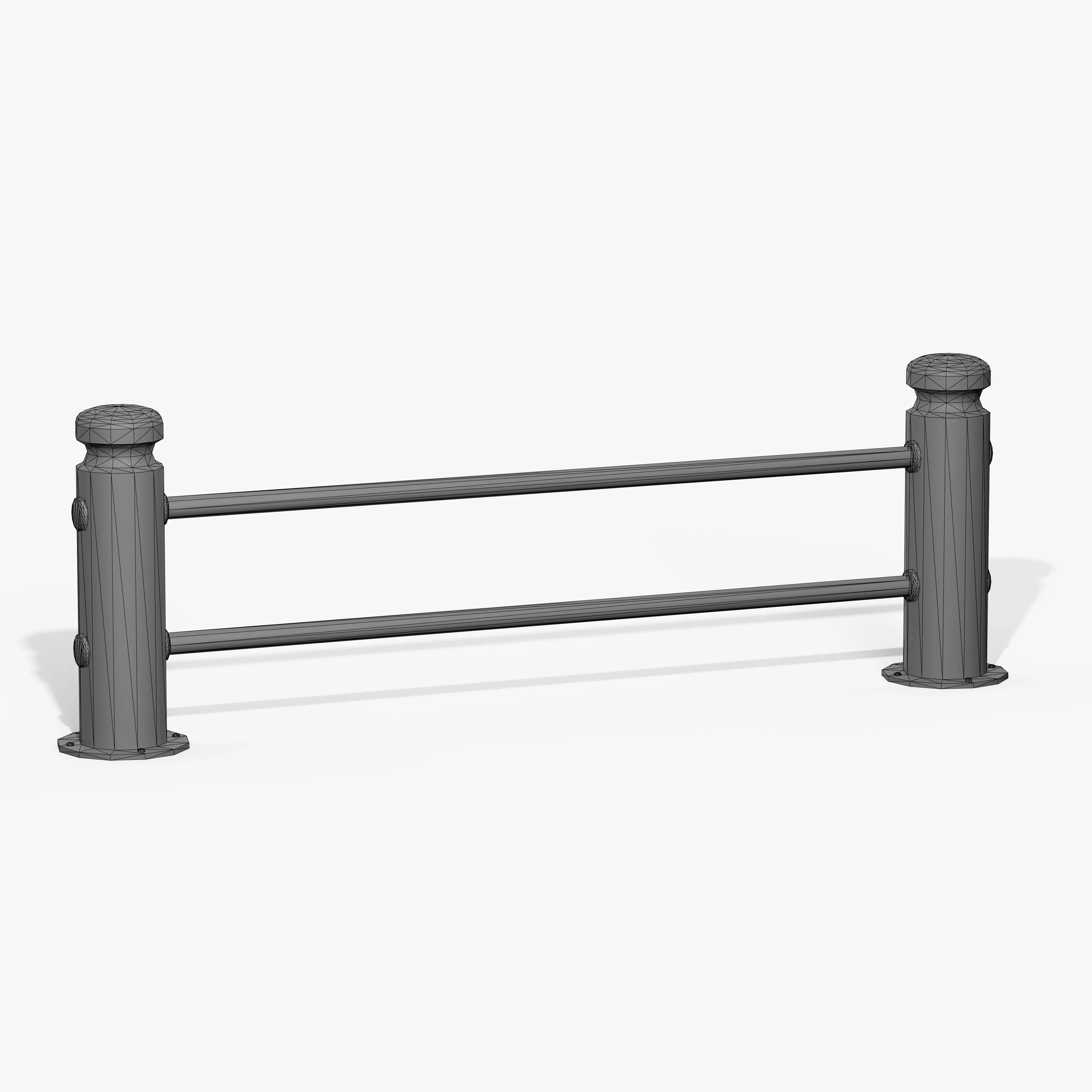 Guardrail D Low-poly 3D model_11