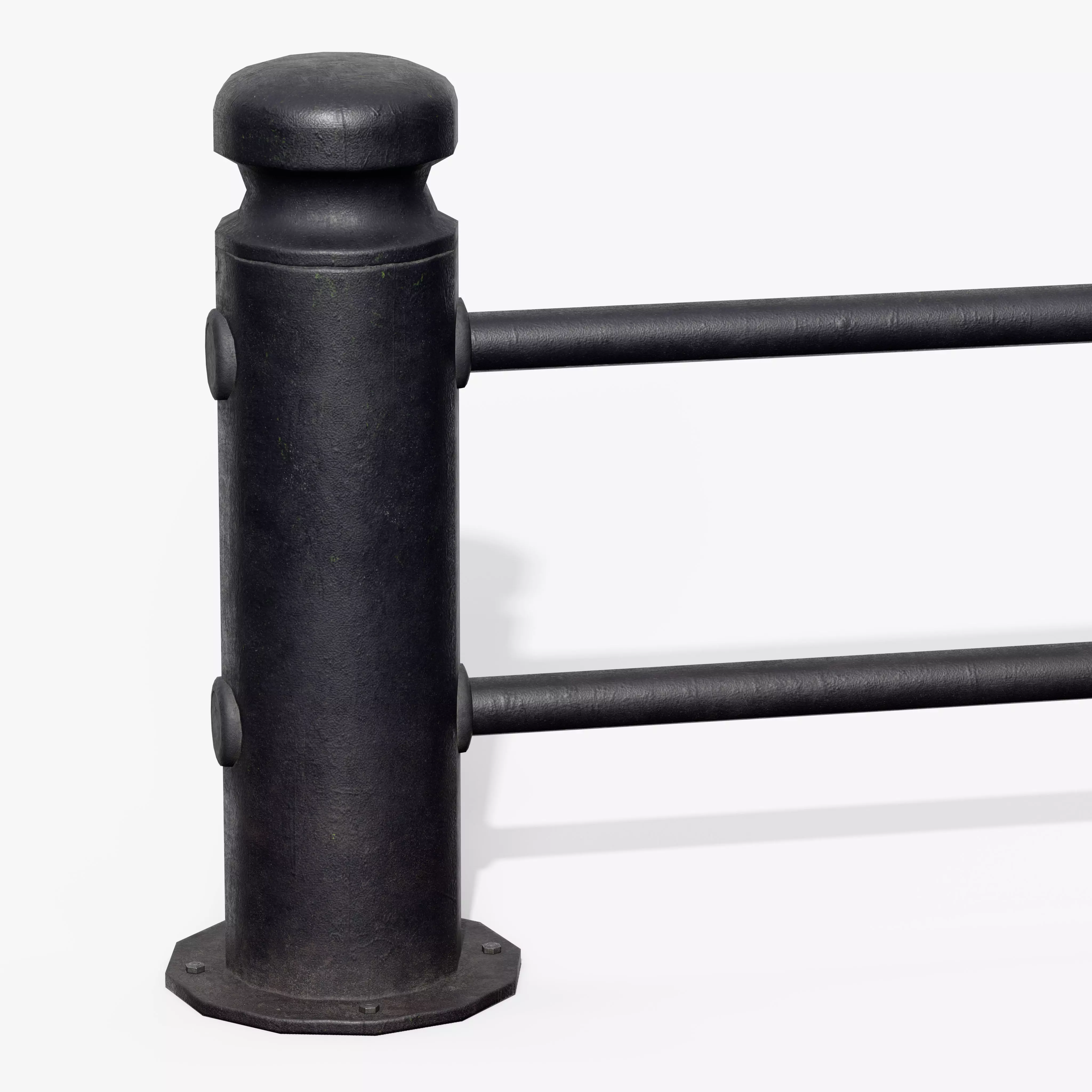 Guardrail D Low-poly 3D model_9