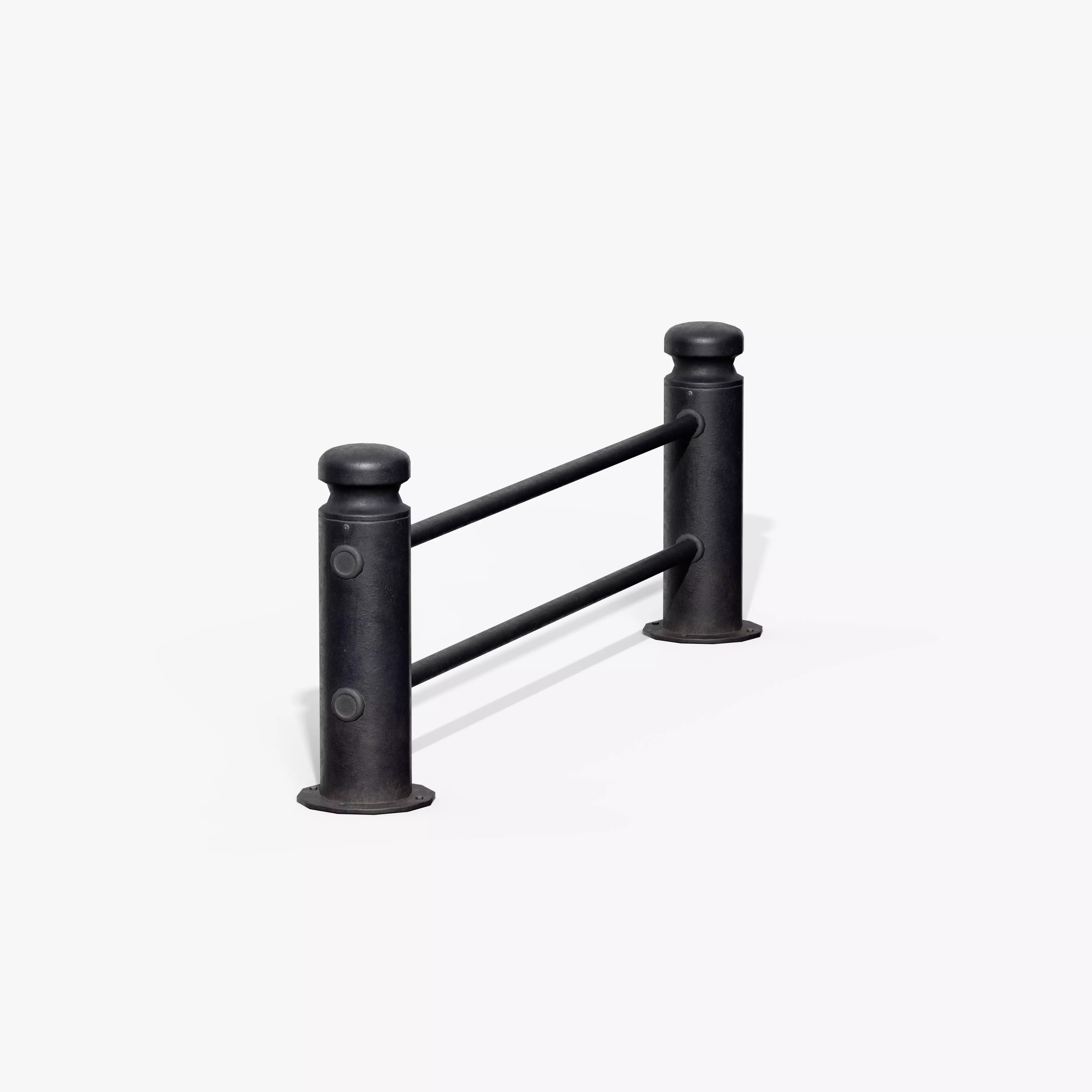 Guardrail D Low-poly 3D model_2