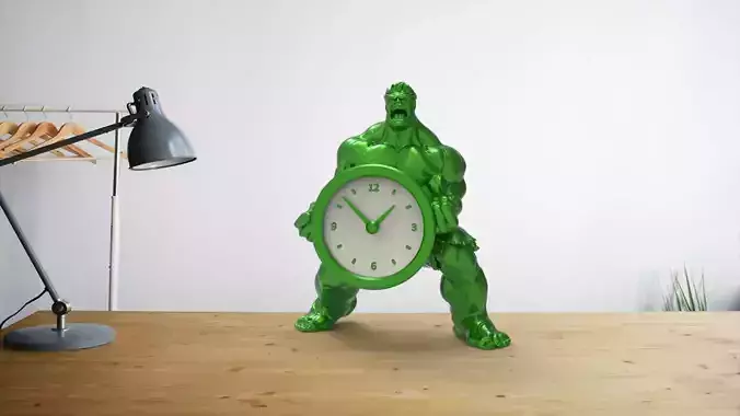 Hulk desk clock