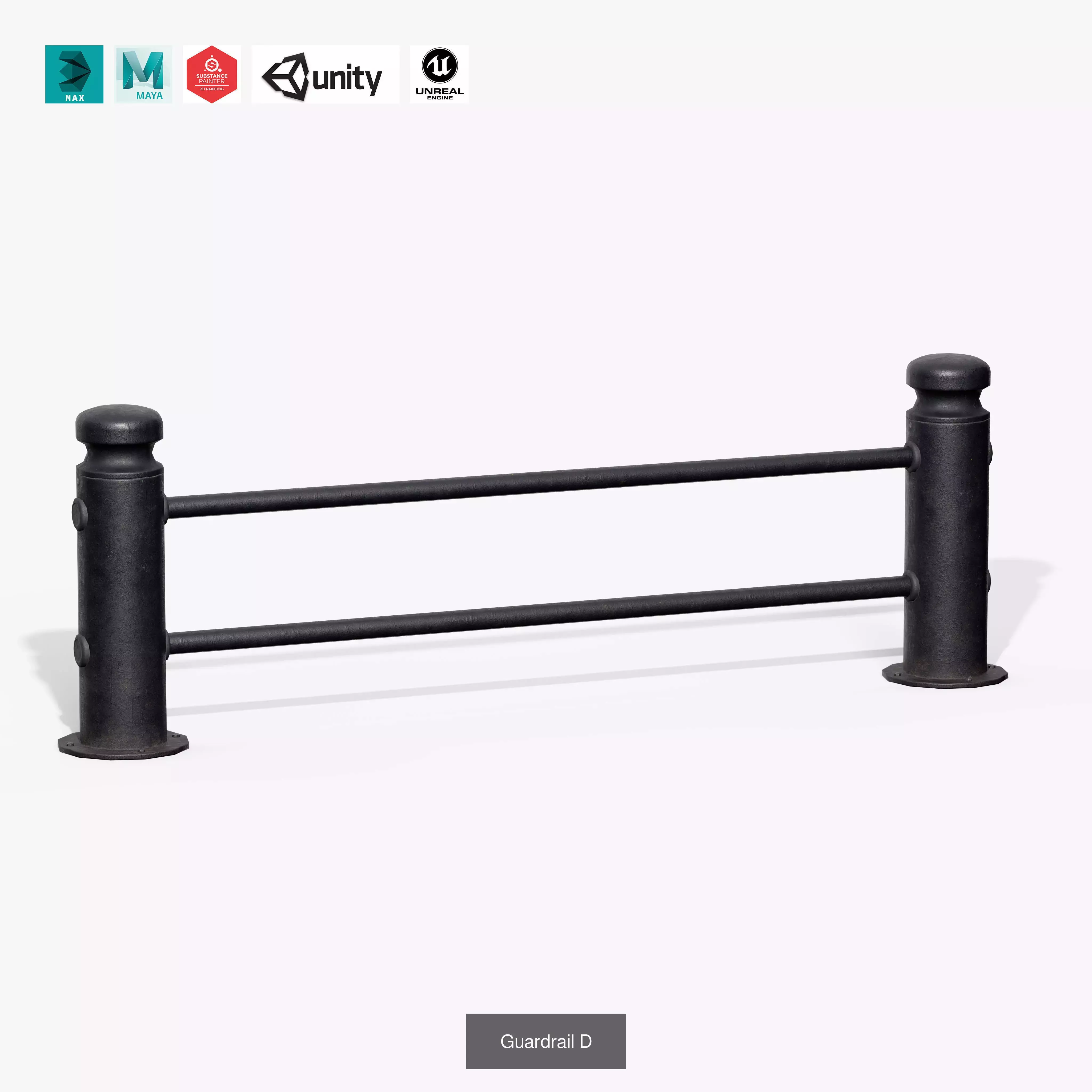 Guardrail Pack 3D Model Collection_8