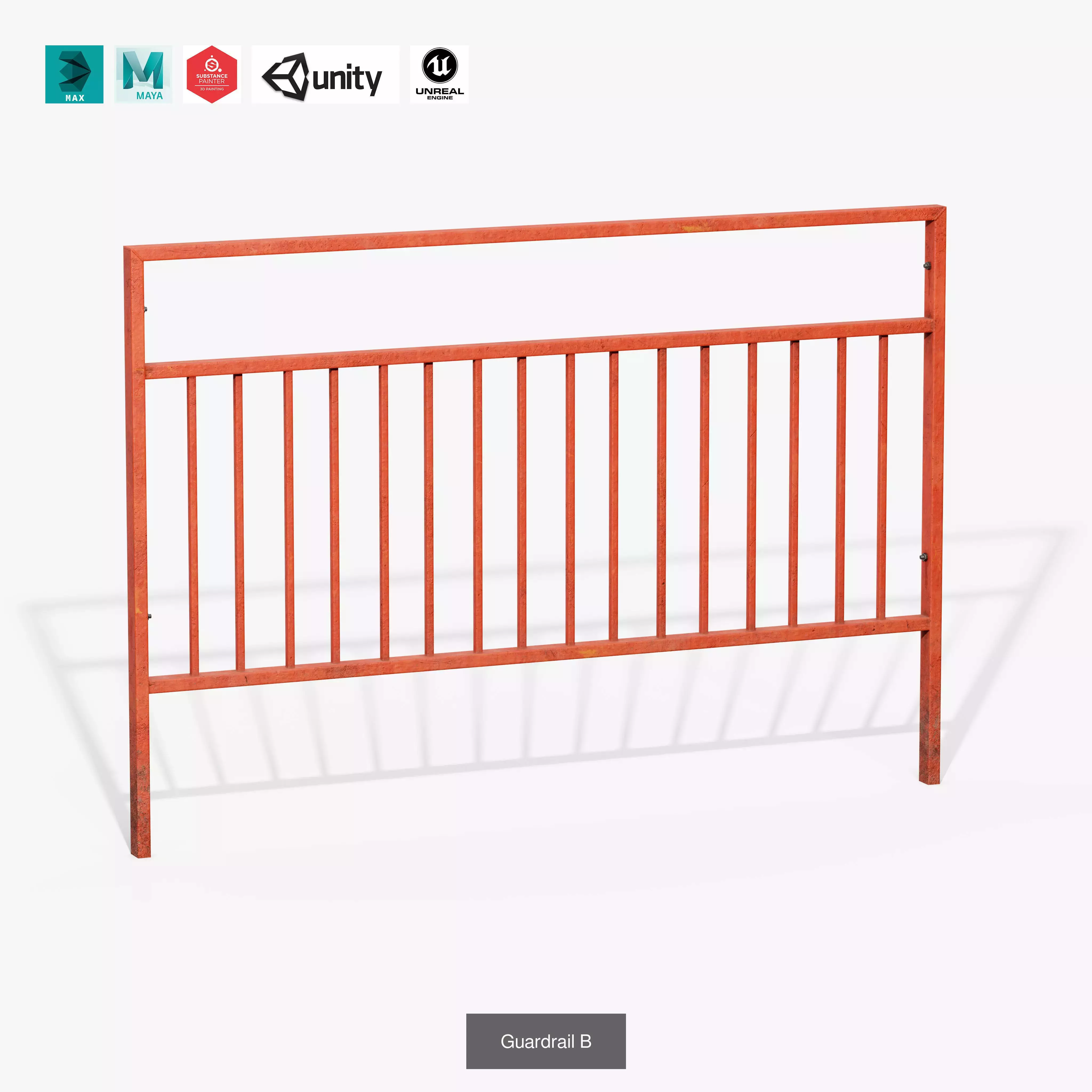 Guardrail Pack 3D Model Collection_6