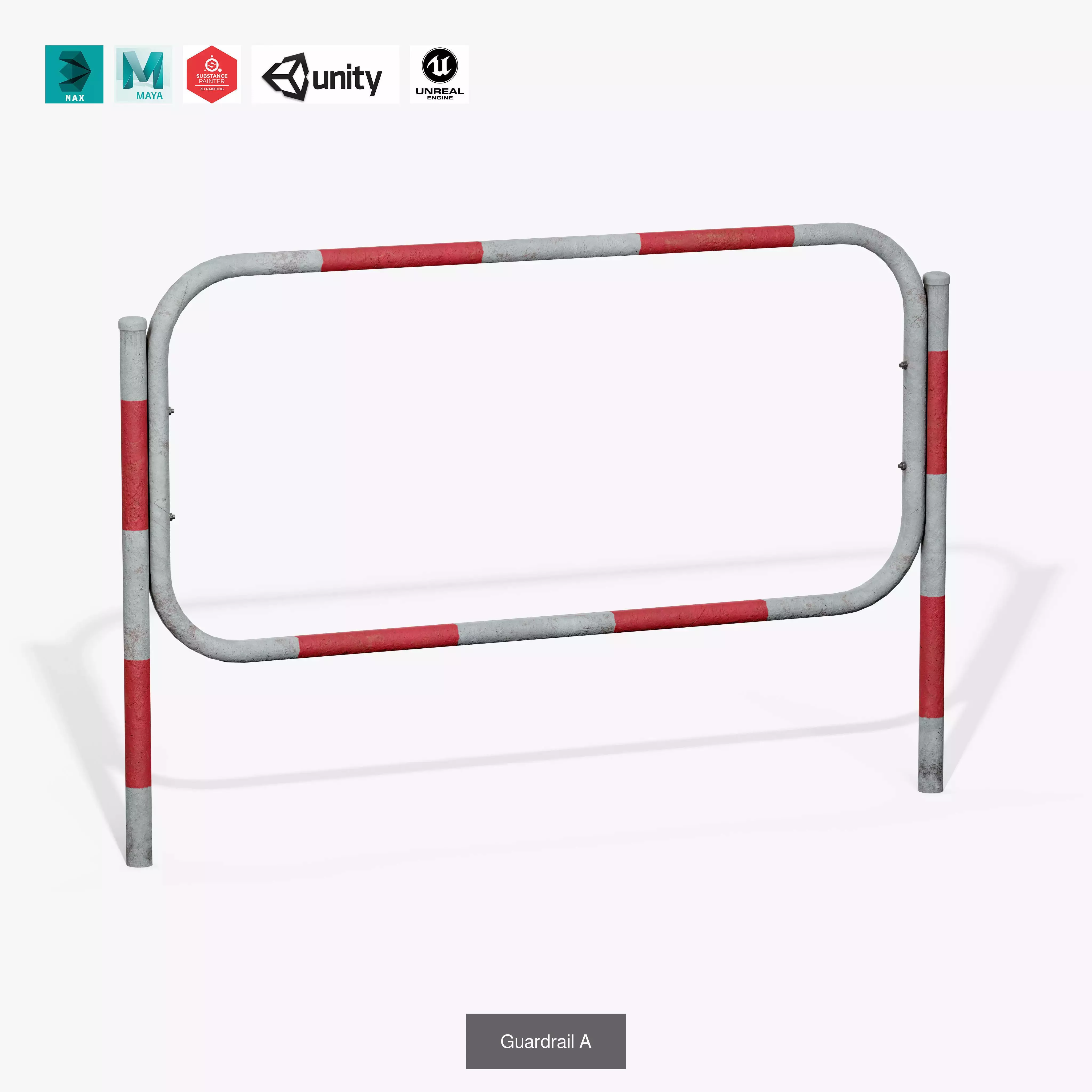 Guardrail Pack 3D Model Collection_5