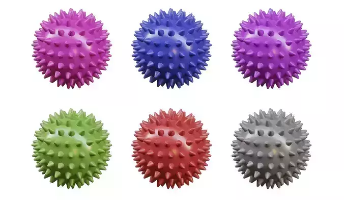Massage ball 6 colors 3D model