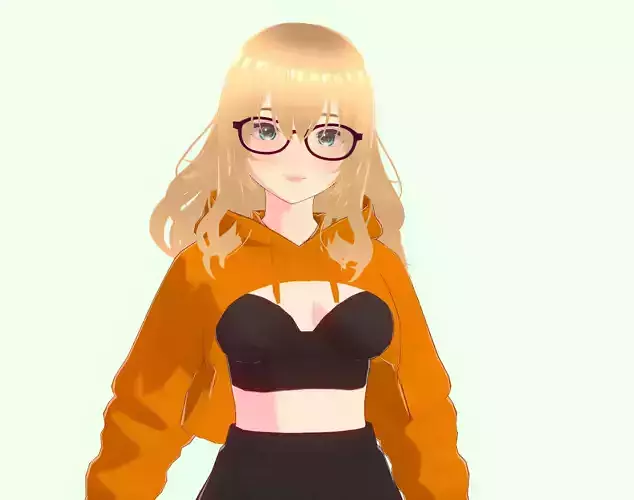 Vroid 3D cute anime character