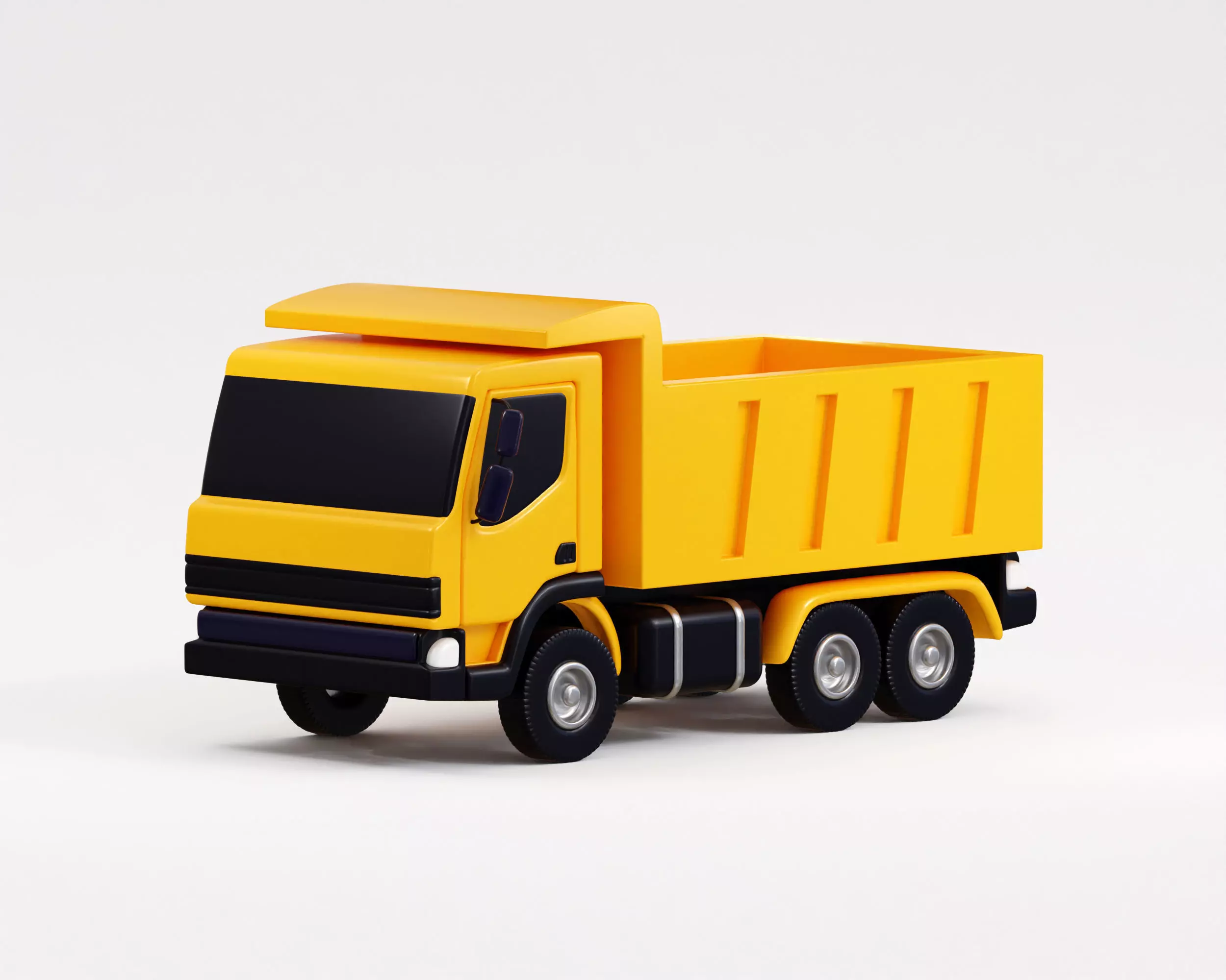 Cartoon Dump Truck Low-poly 3D model_0