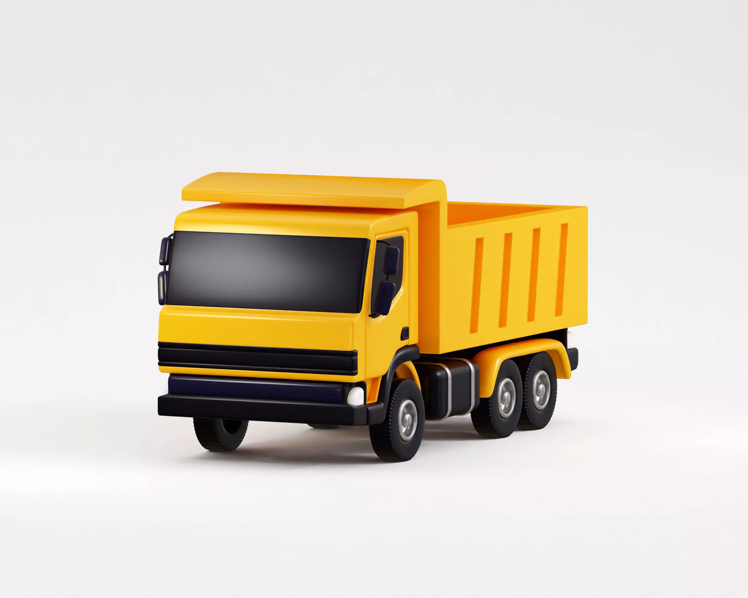 Cartoon Dump Truck Low-poly 3D model_2
