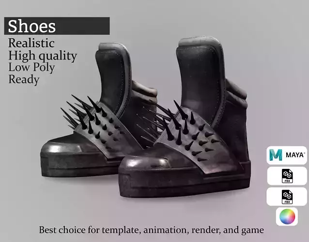 Edgy Punk Sneakers with Spikes