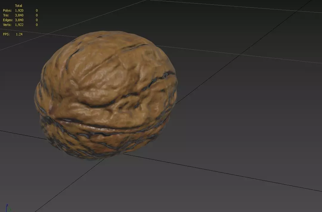 Walnut M10 Low-poly 3D model_2