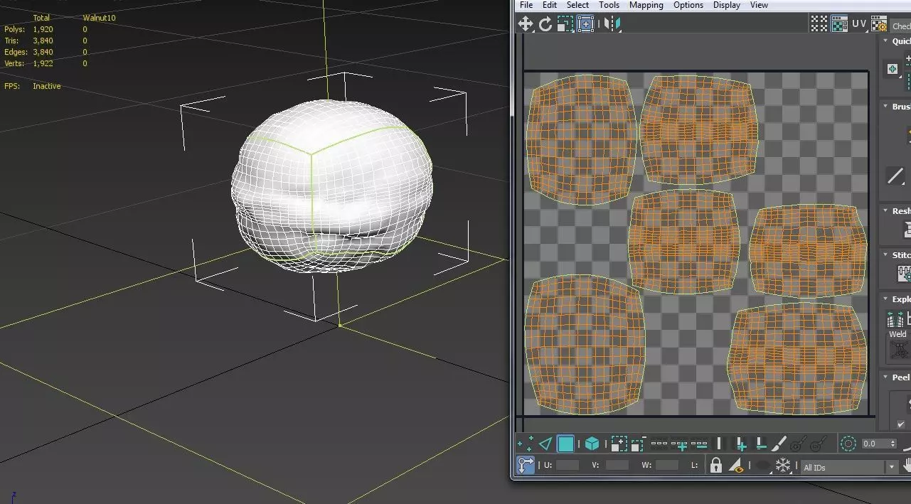 Walnut M10 Low-poly 3D model_3