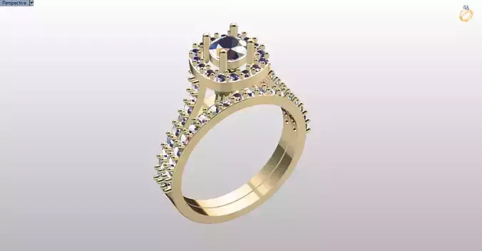 solitaire and band wedding ring