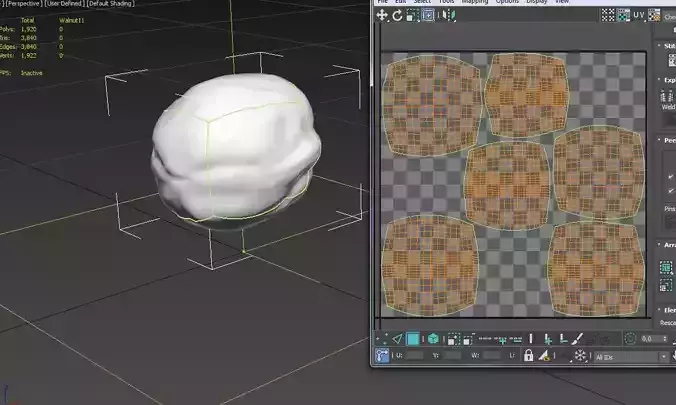 Walnut M11 Low-poly 3D model 4