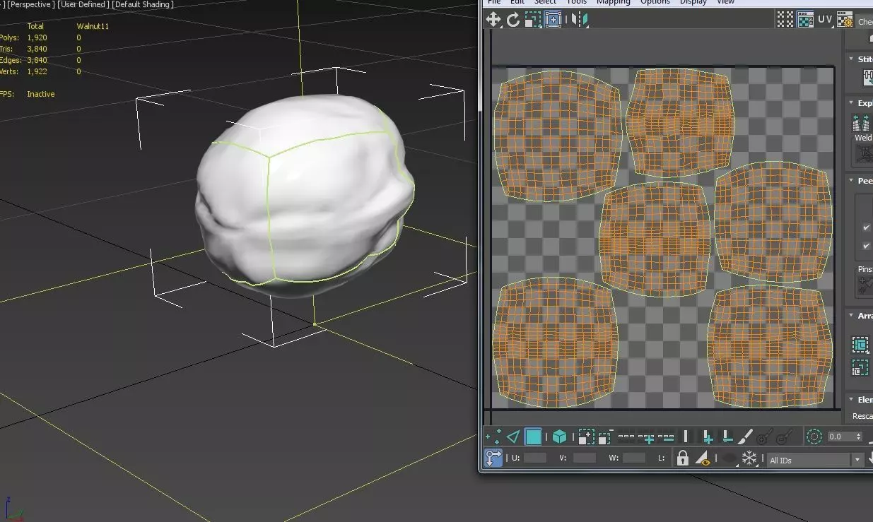 Walnut M11 Low-poly 3D model_3