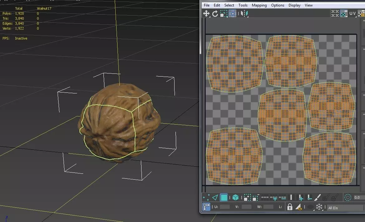 Walnut M17 Low-poly 3D model_3
