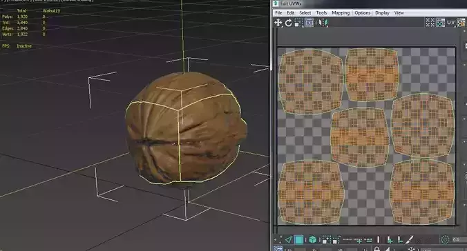 Walnut M19 Low-poly 3D model 4