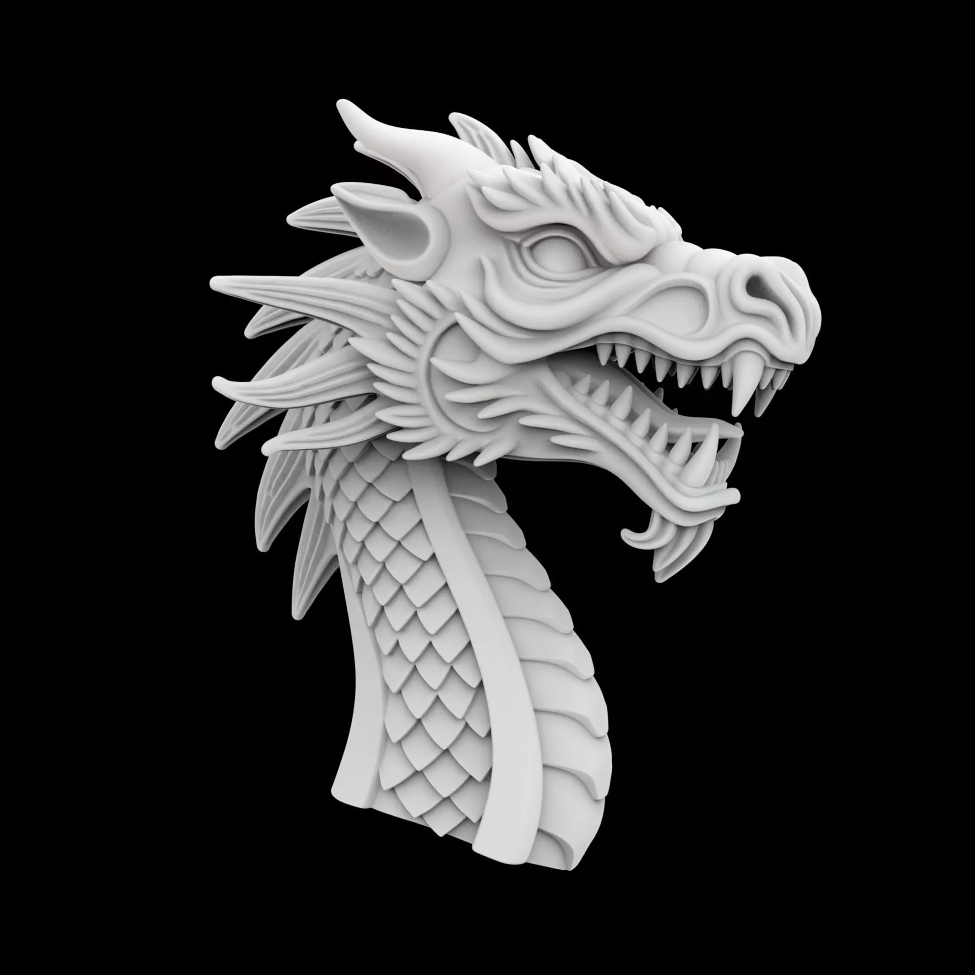 Viking Ship Dragon Head 3D Printable Model 3D print model_4