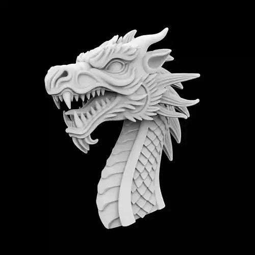 Viking Ship Dragon Head 3D Printable Model