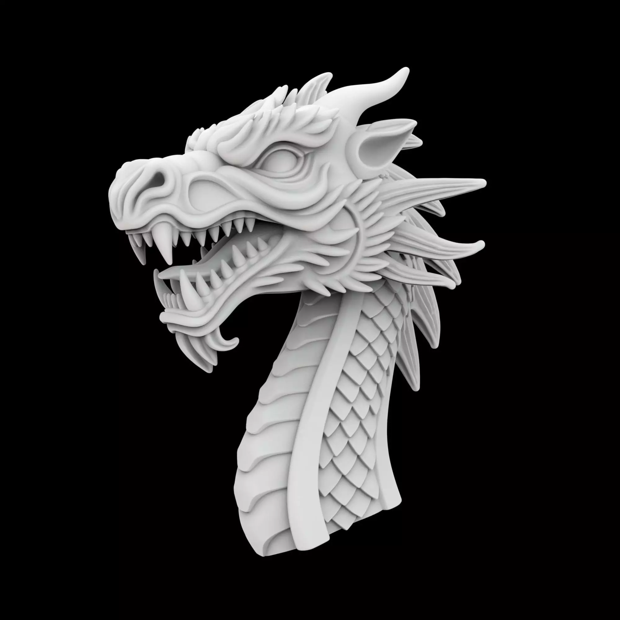 Viking Ship Dragon Head 3D Printable Model 3D print model_0