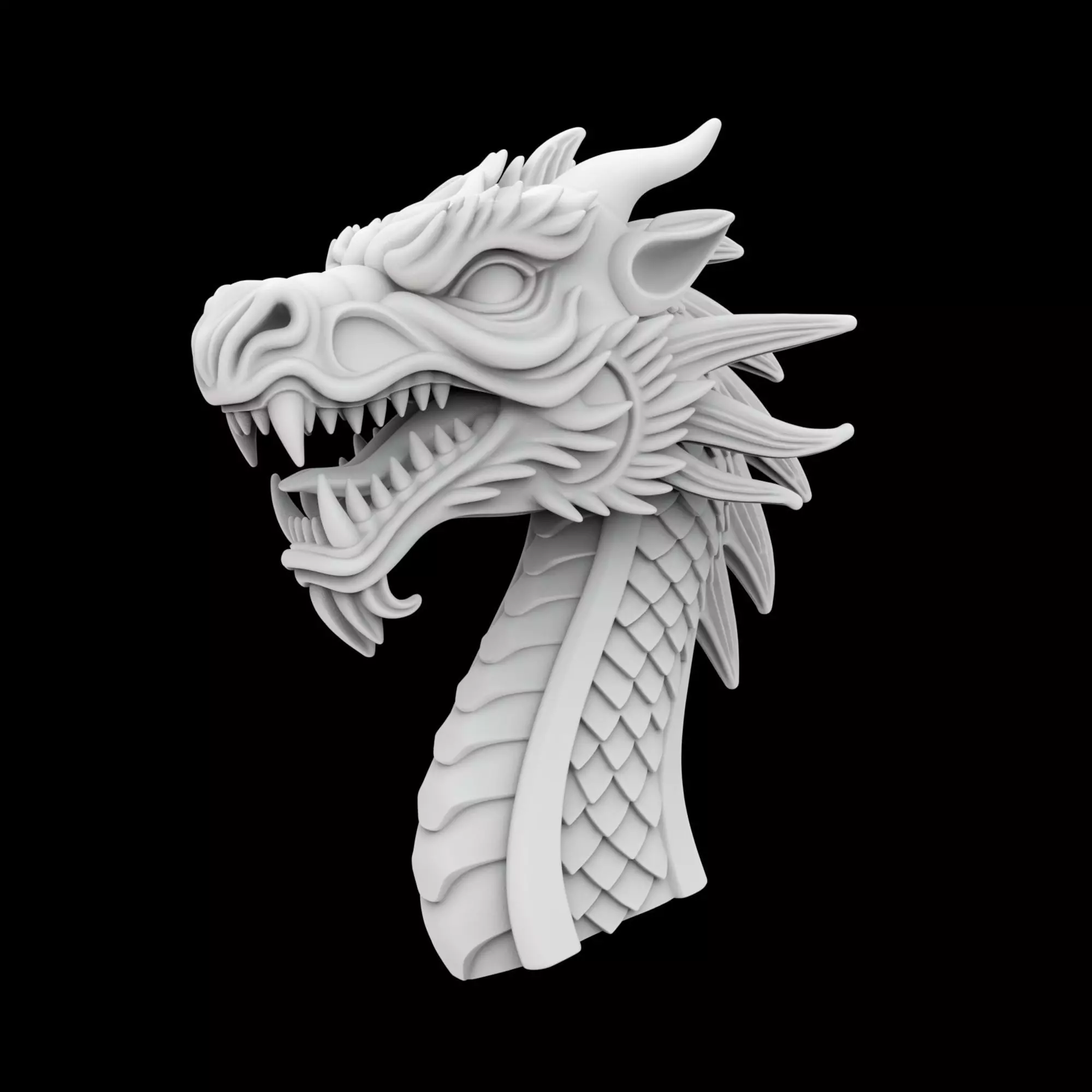 Viking Ship Dragon Head 3D Printable Model 3D print model_7