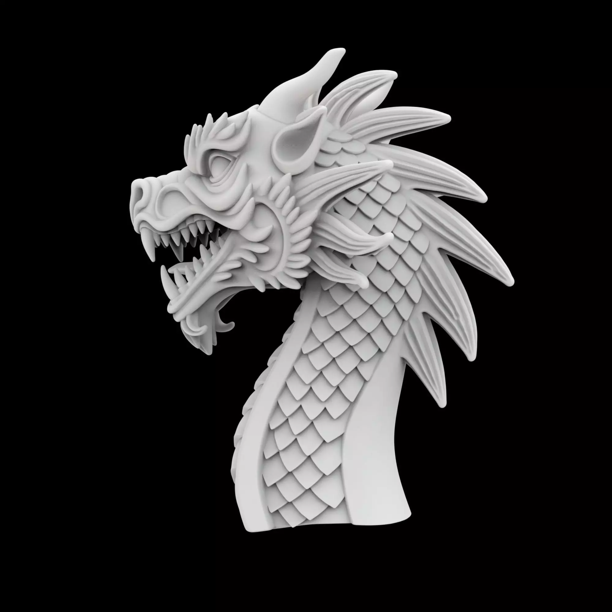 Viking Ship Dragon Head 3D Printable Model 3D print model_1