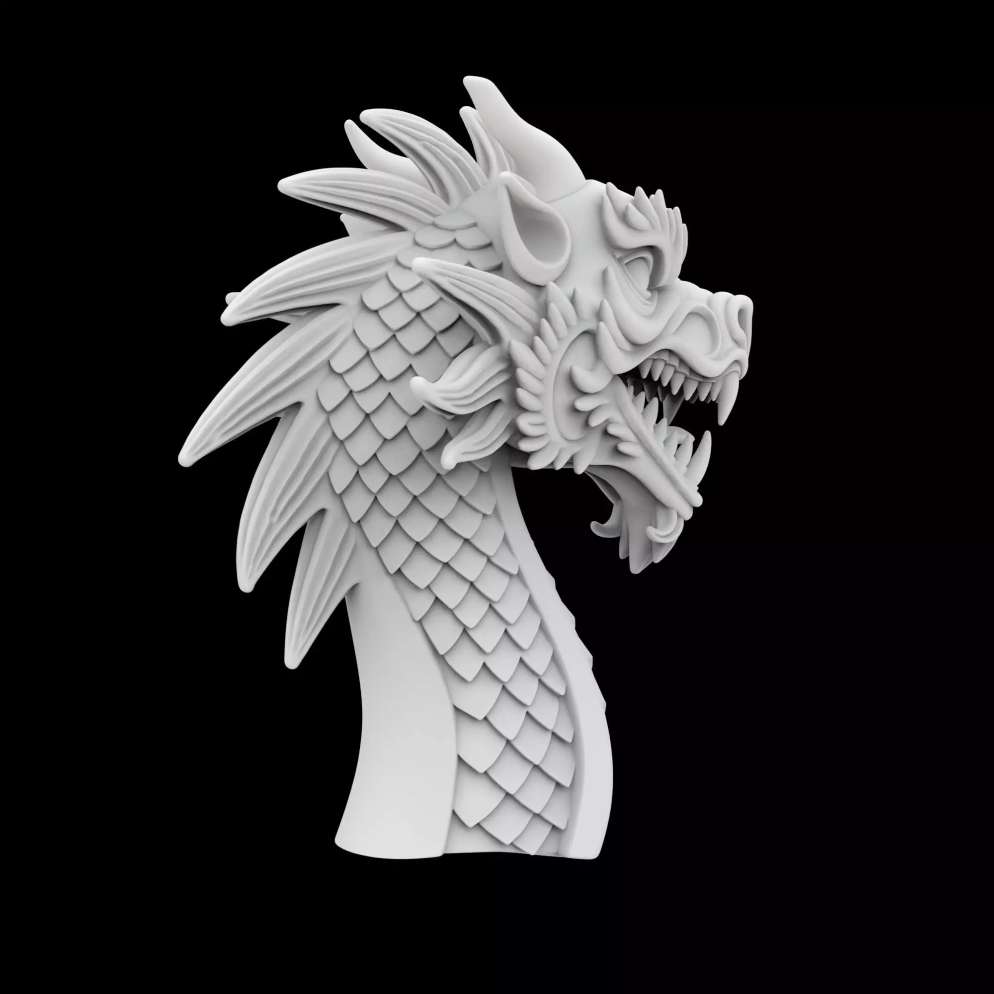 Viking Ship Dragon Head 3D Printable Model 3D print model_3