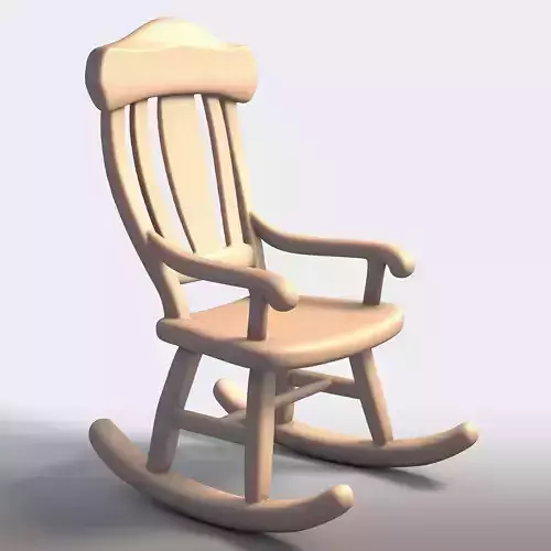 Vintage Rocking Chair 3D print model