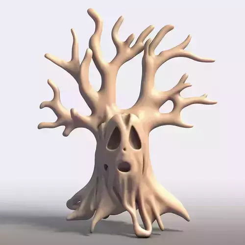 Spooky Haunted Tree Halloween 