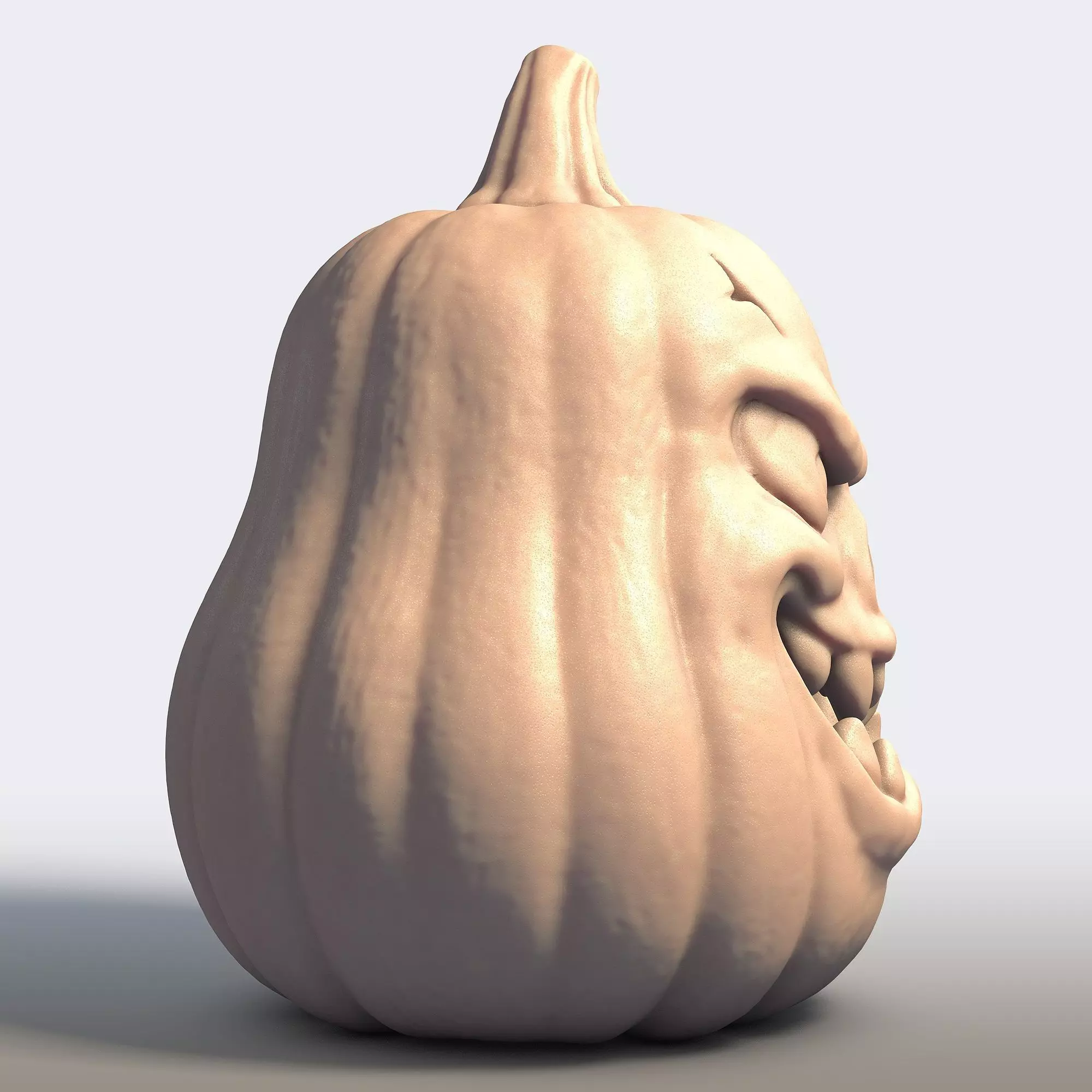 Monster Pumpkin Halloween Sculpture 3D print model_6
