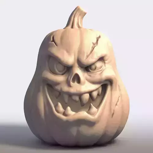 Monster Pumpkin Halloween Sculpture 3D print model