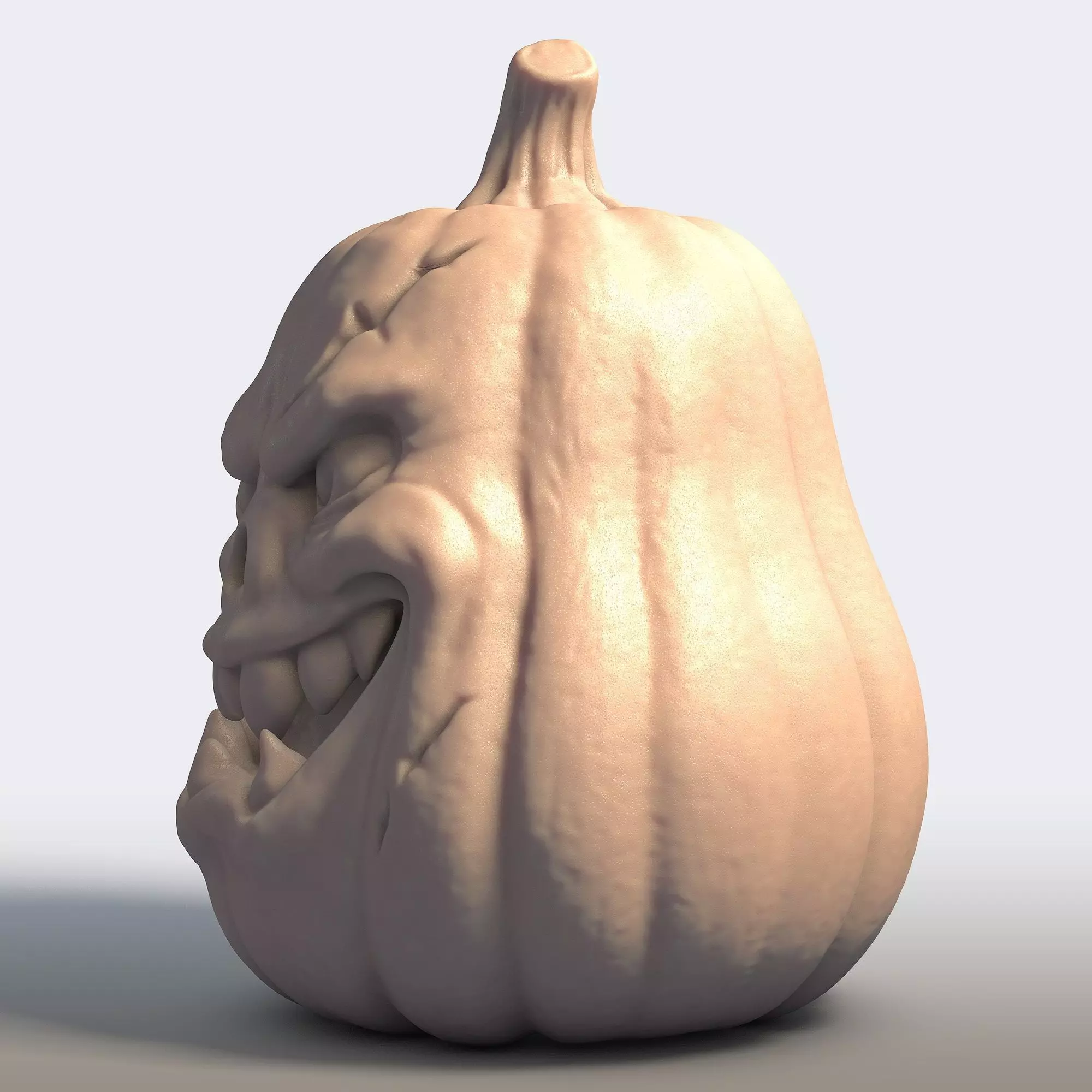 Monster Pumpkin Halloween Sculpture 3D print model_2