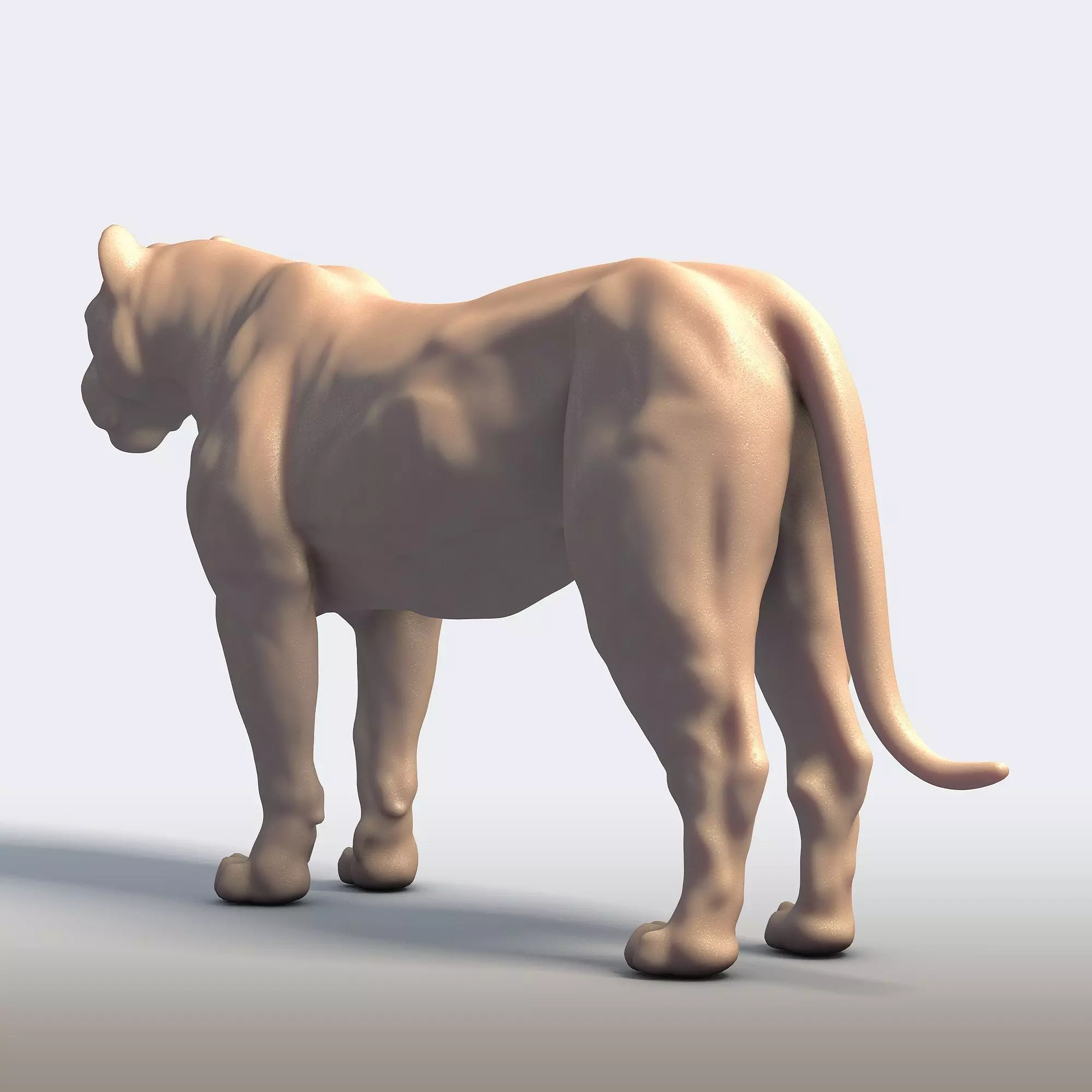 Majestic Tiger Wildlife Sculpture 3D print model_7