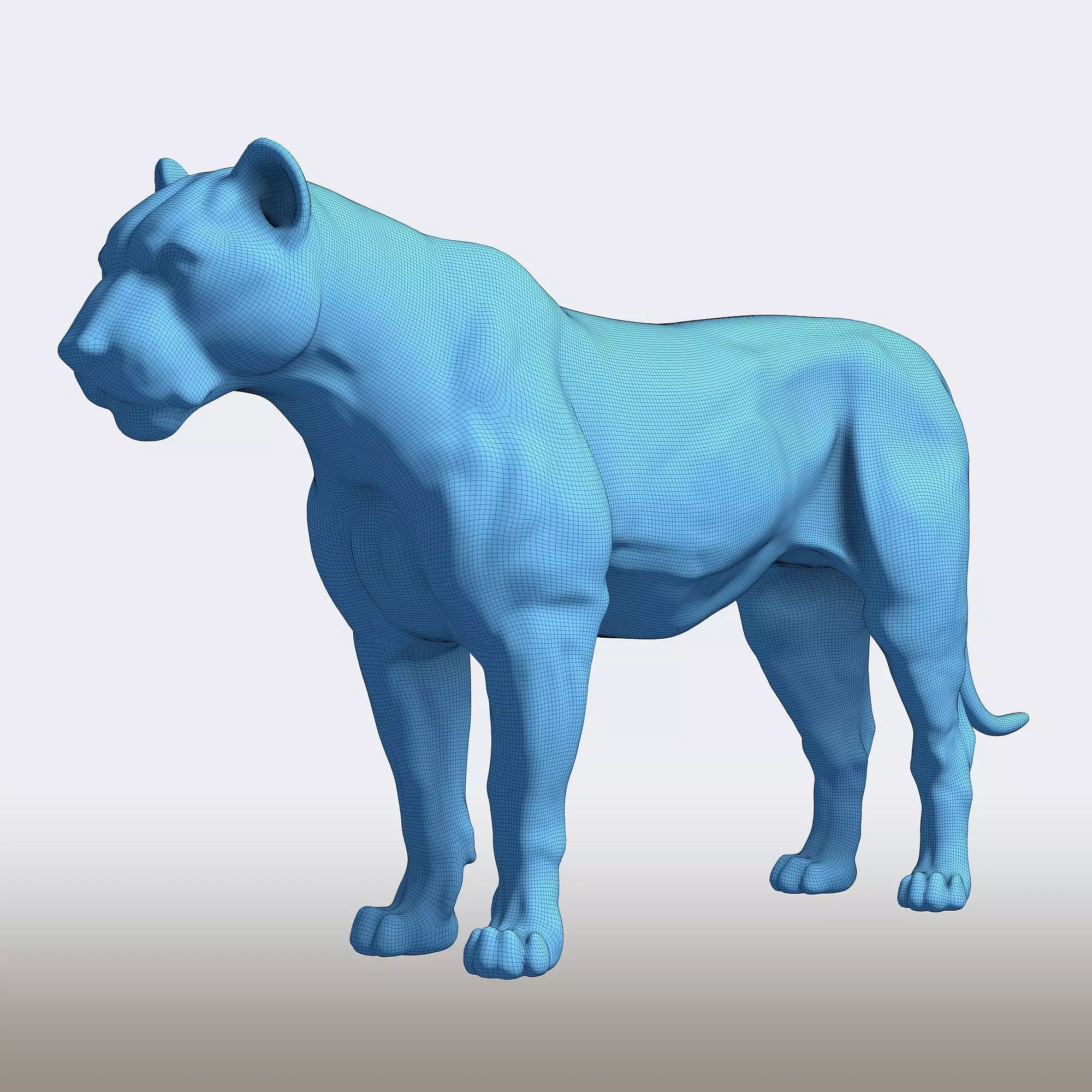Majestic Tiger Wildlife Sculpture 3D print model_8
