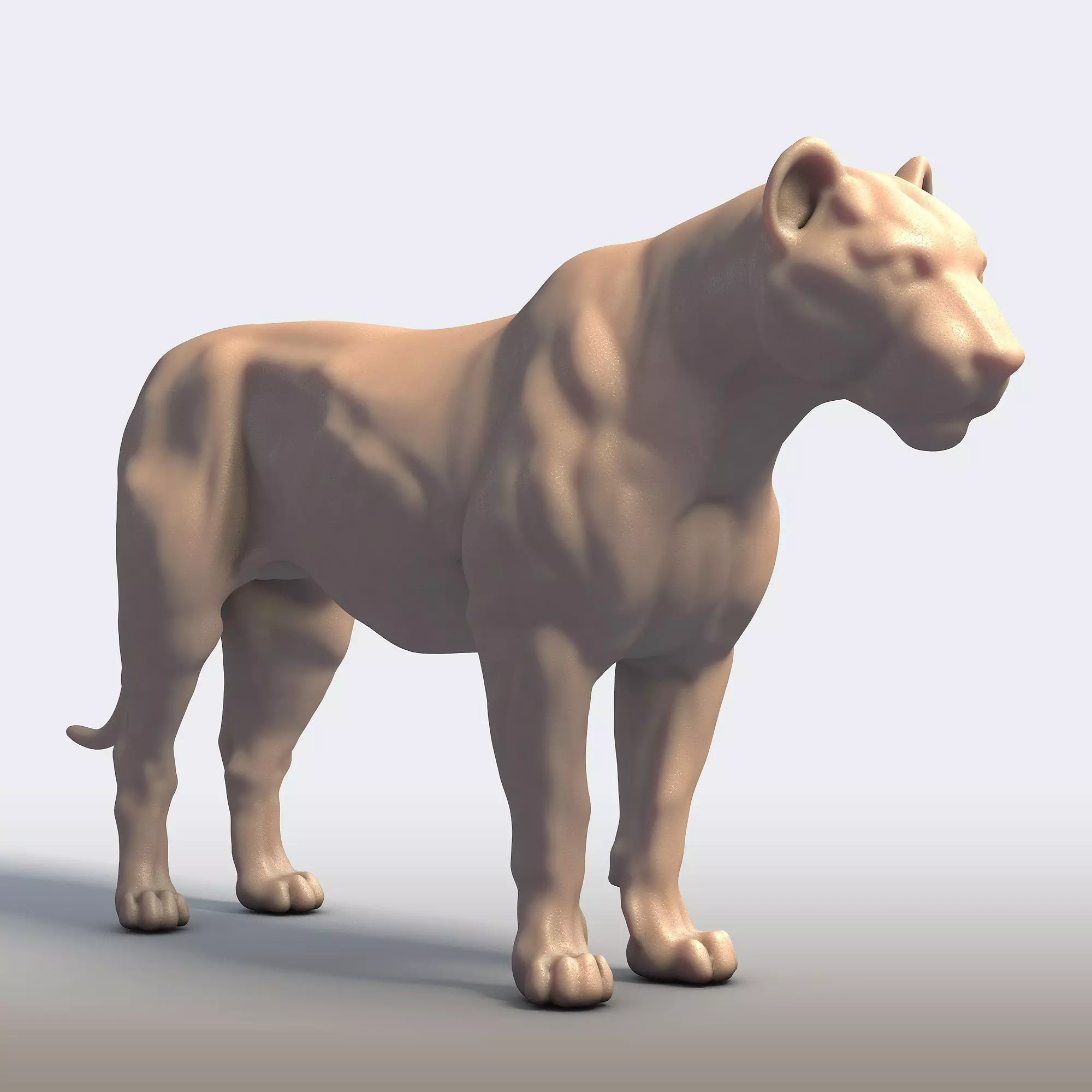 Majestic Tiger Wildlife Sculpture 3D print model_4
