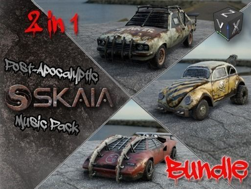Post-Apocalyptic Road Warriors Bundle Low-poly 3D model