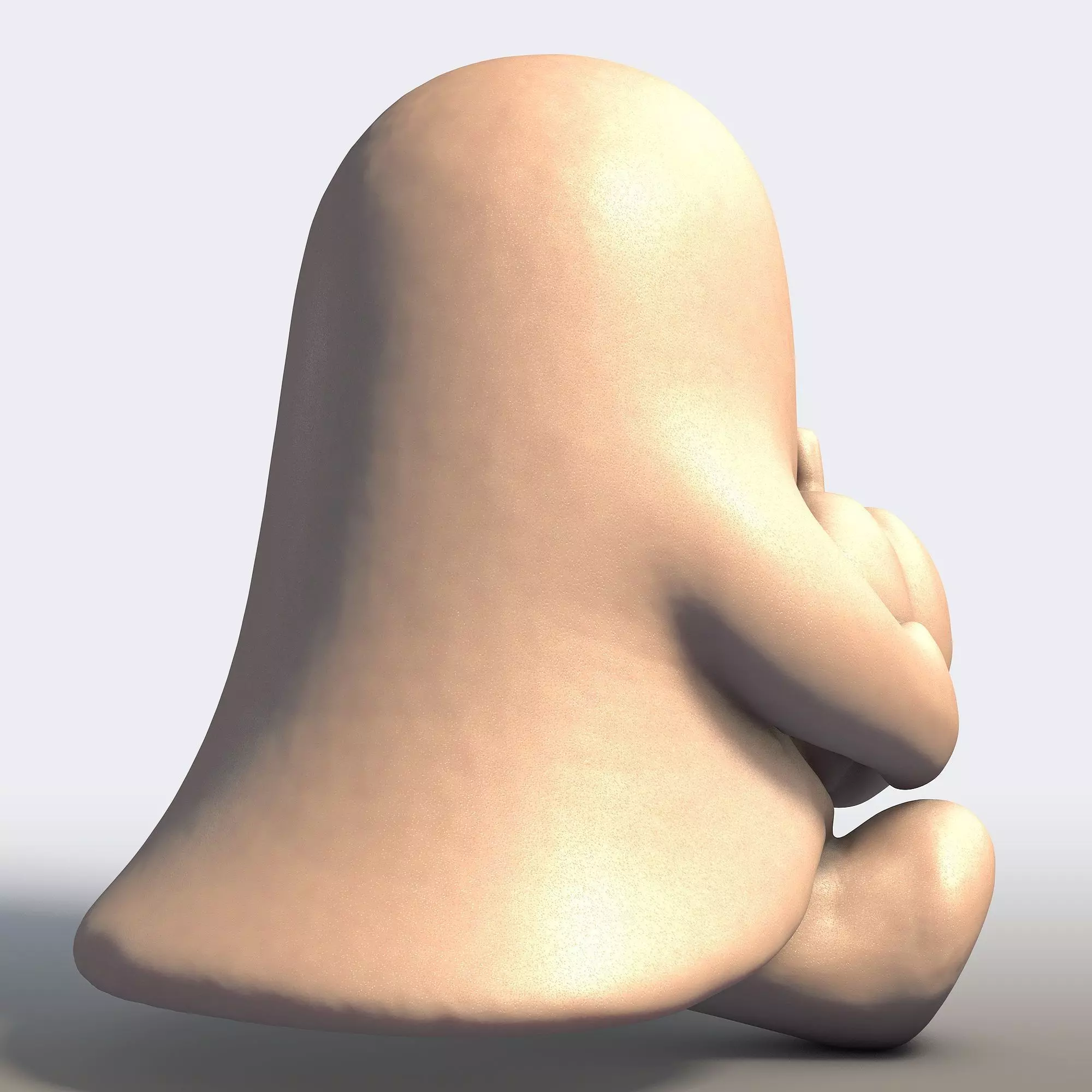 Cute Ghost with Pumpkin 3D print model_5