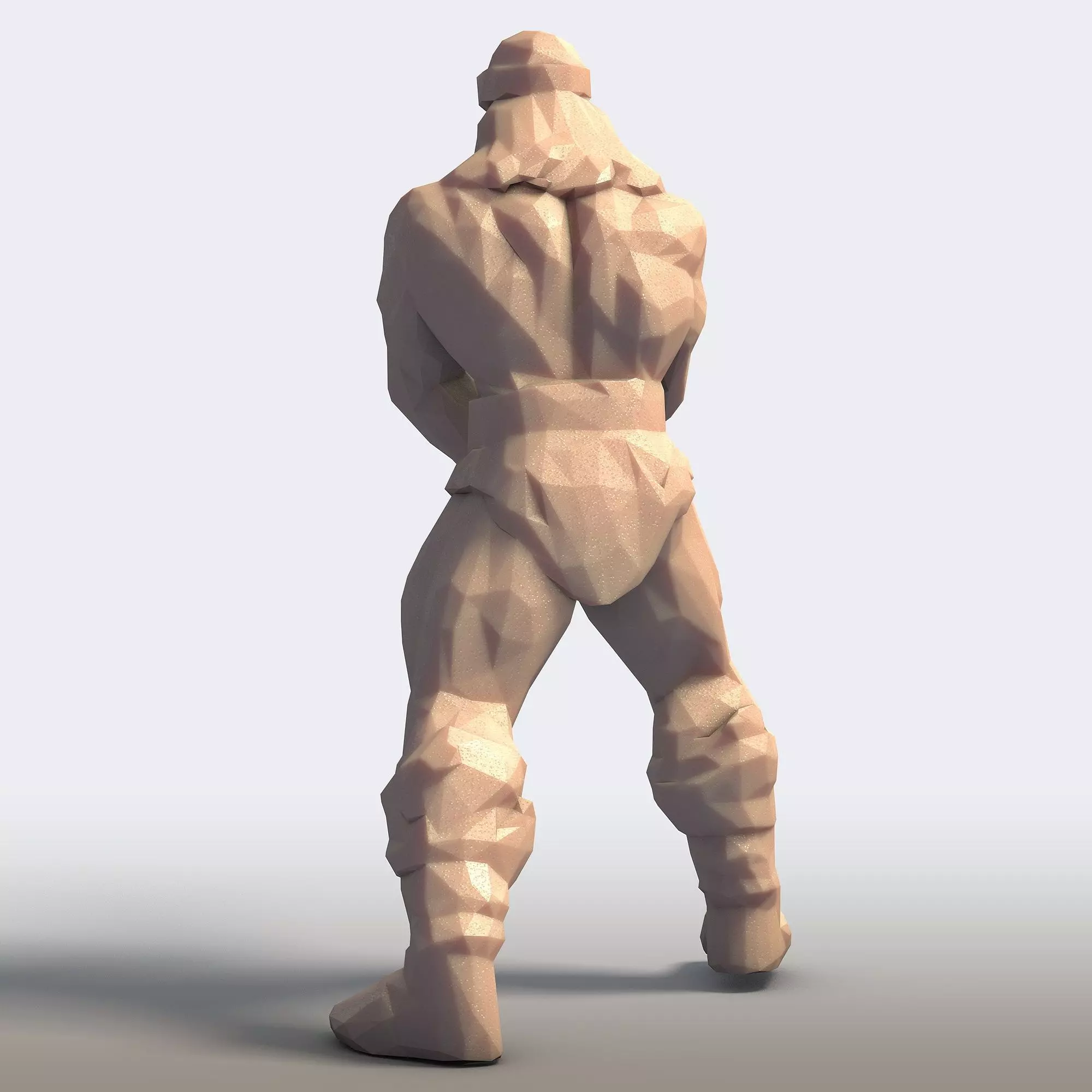 Conan Varvar Low Poly 3D print model_3