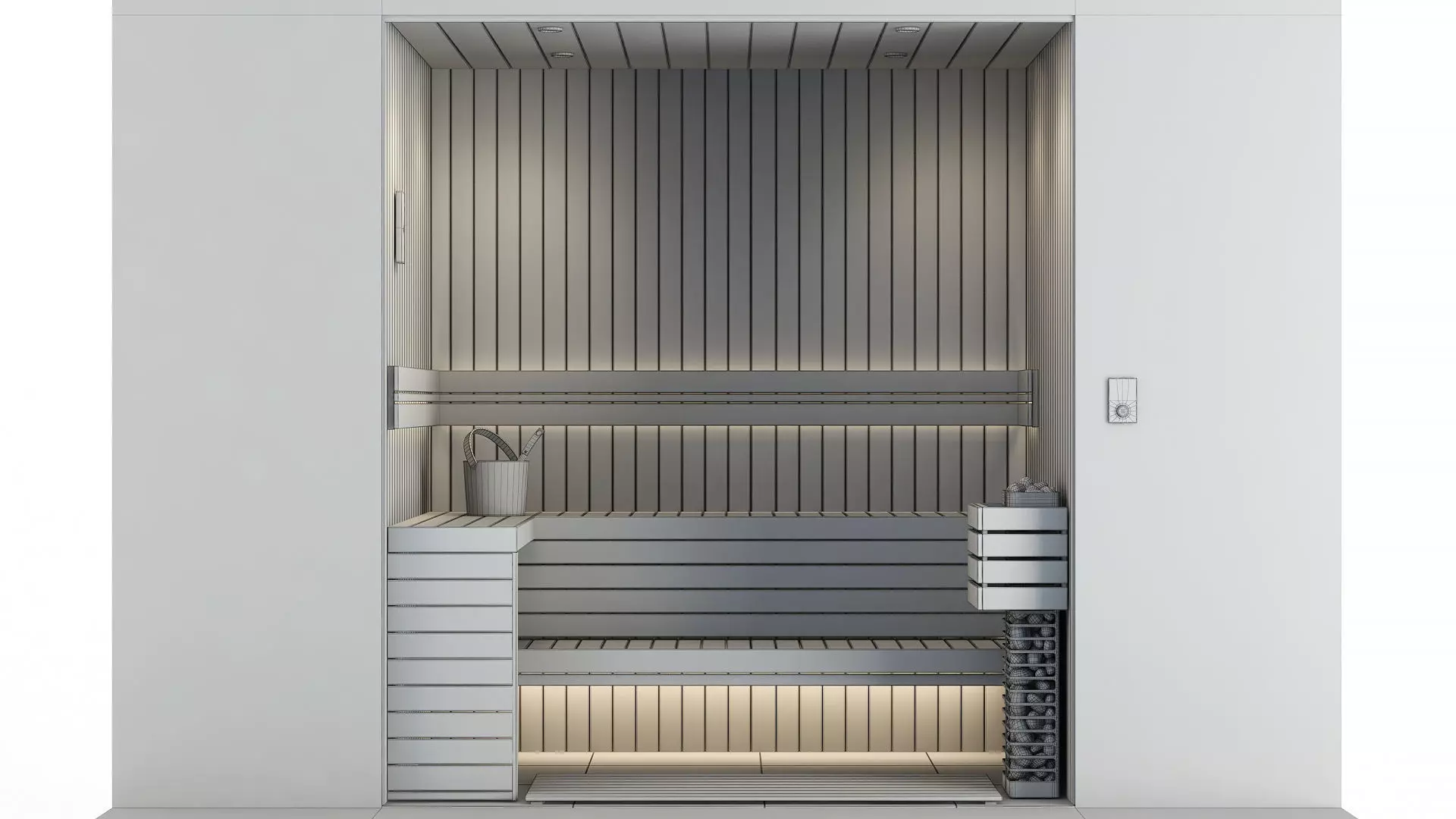 Sauna 3D model_9