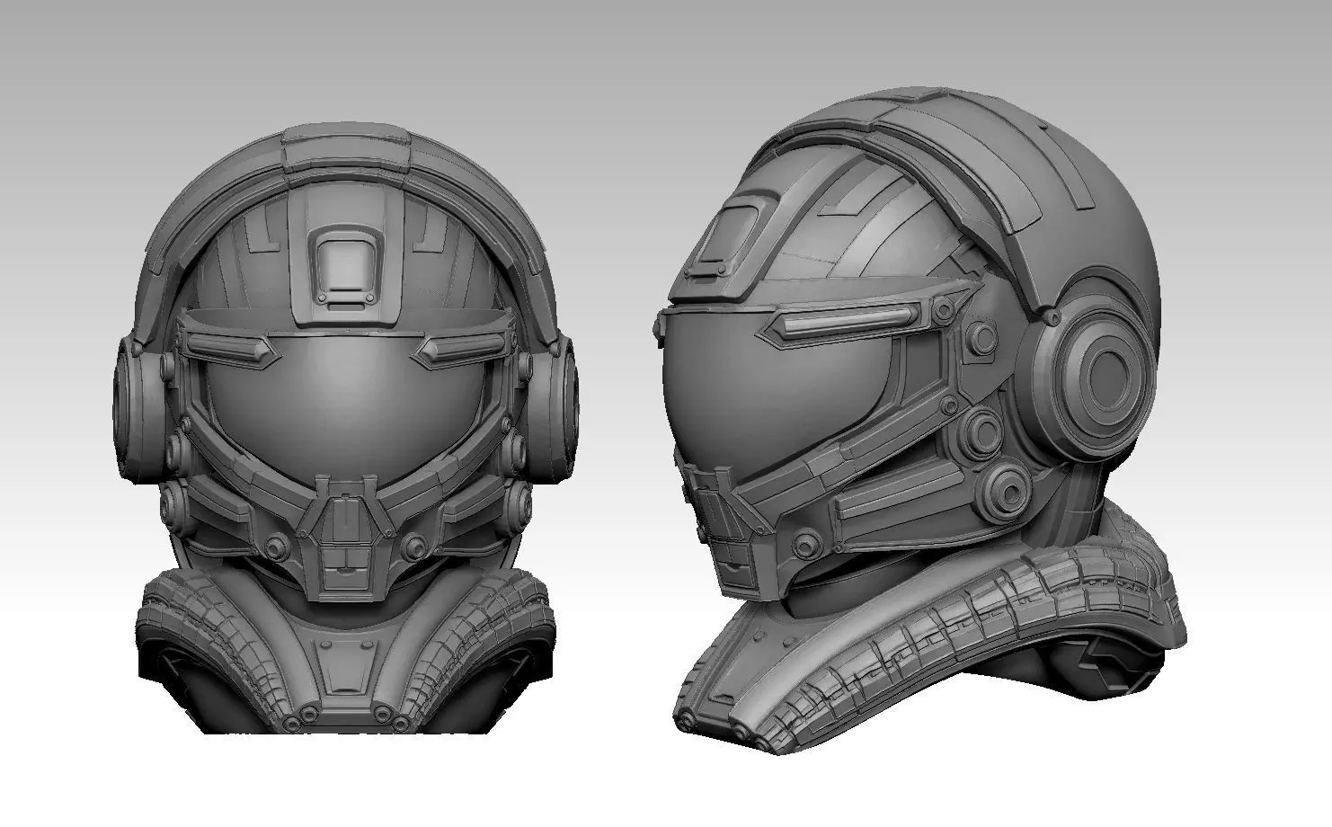 Sc-Fi Helmet 1 3D model_1
