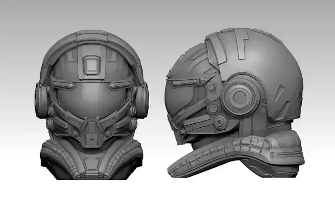 Sc-Fi Helmet 1 3D model