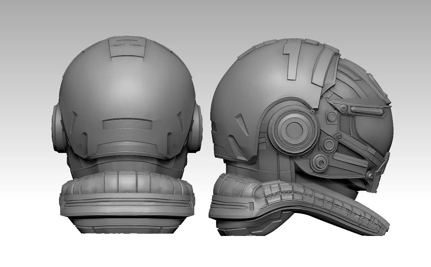 Sc-Fi Helmet 1 3D model_2
