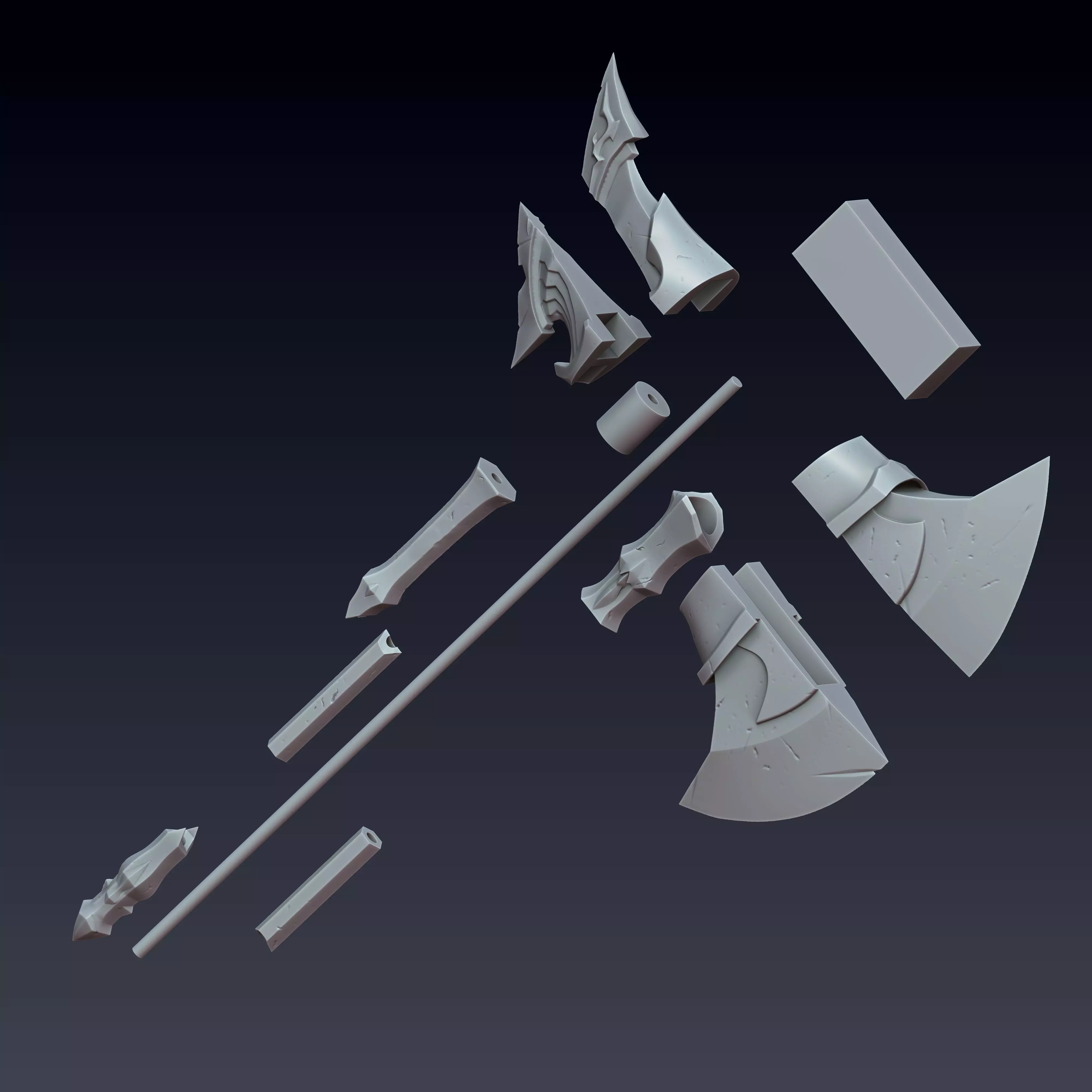  Iron Axe  Solo Leveling 3D print model_9