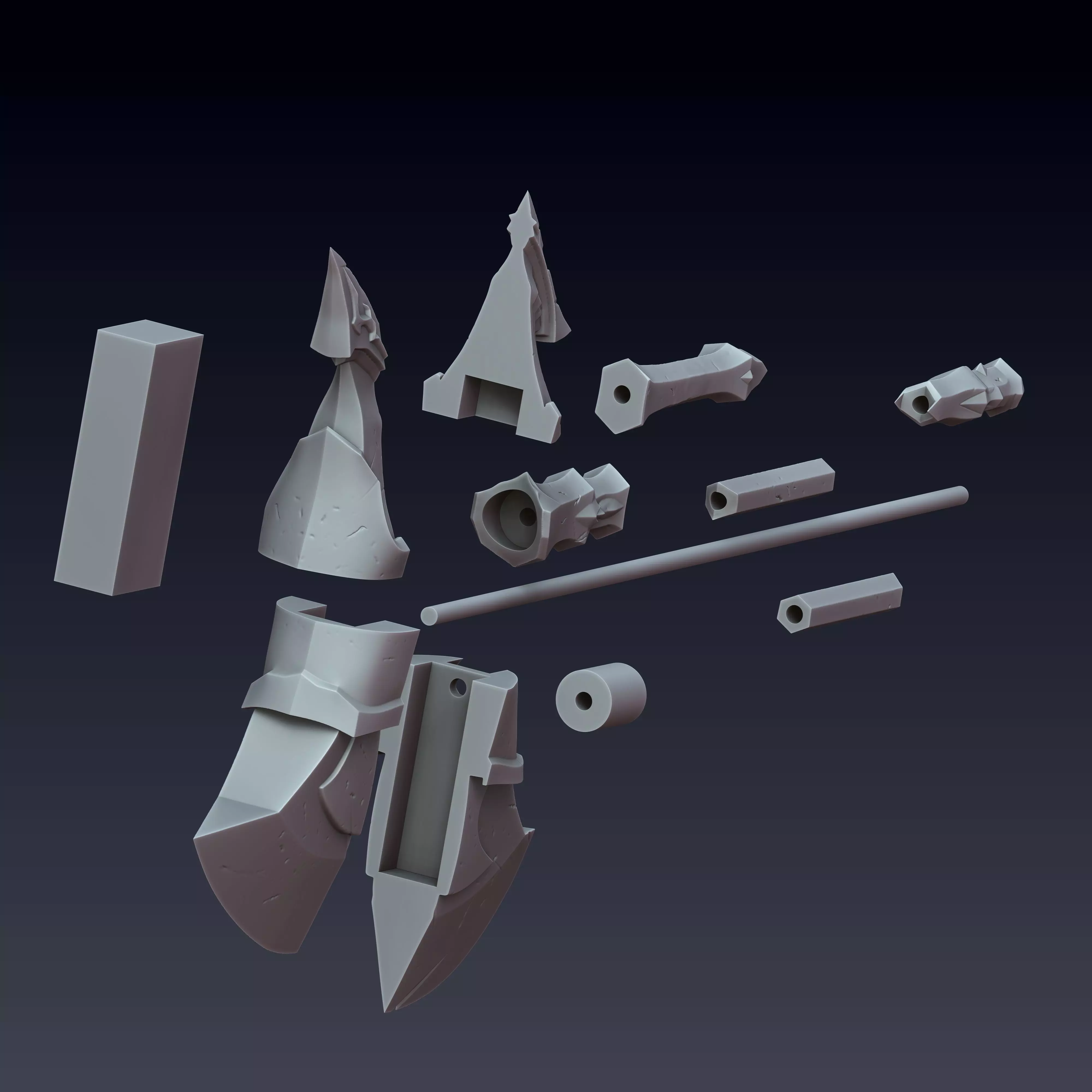  Iron Axe  Solo Leveling 3D print model_6