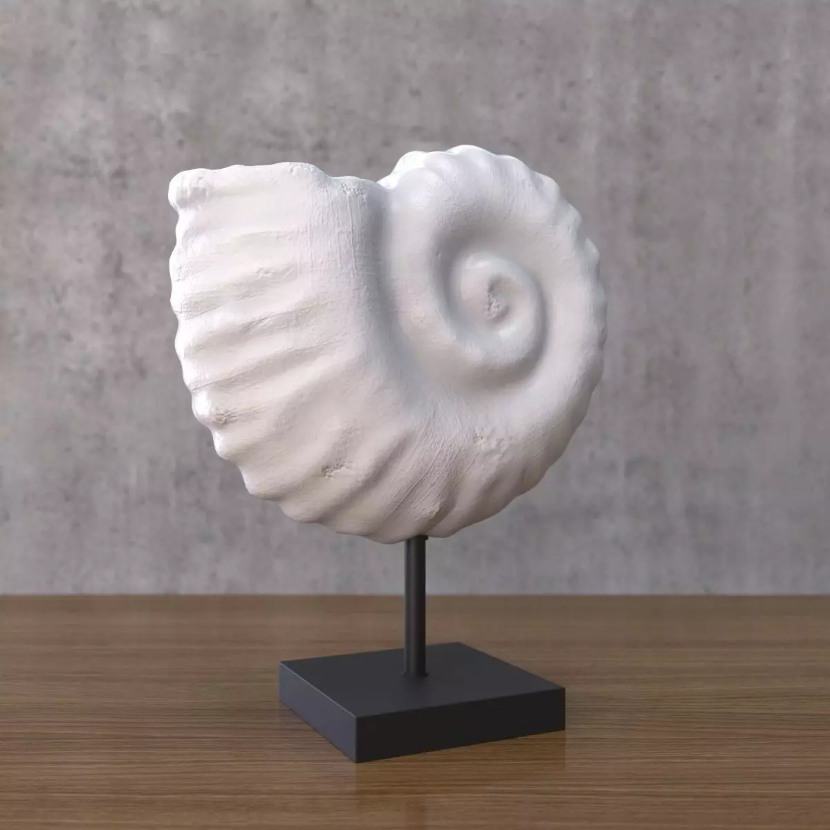 Plaster figure of seashells 3D model_0