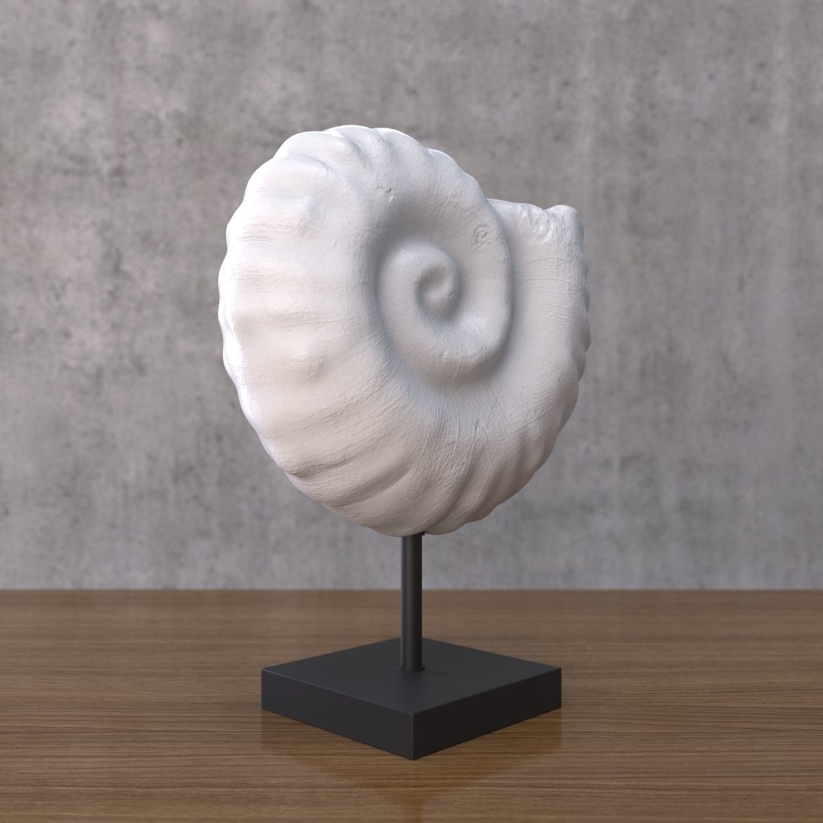 Plaster figure of seashells 3D model_1