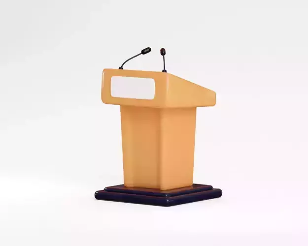 Cartoon Podium Stand