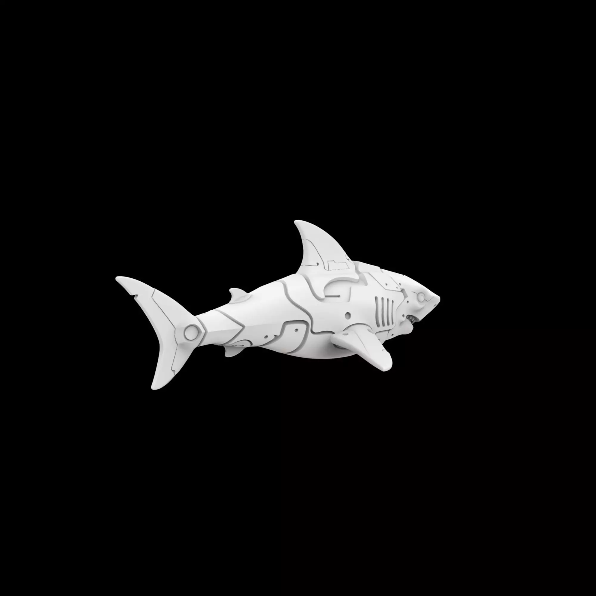 Shark Mech Guardian 3D Printable Model 3D print model