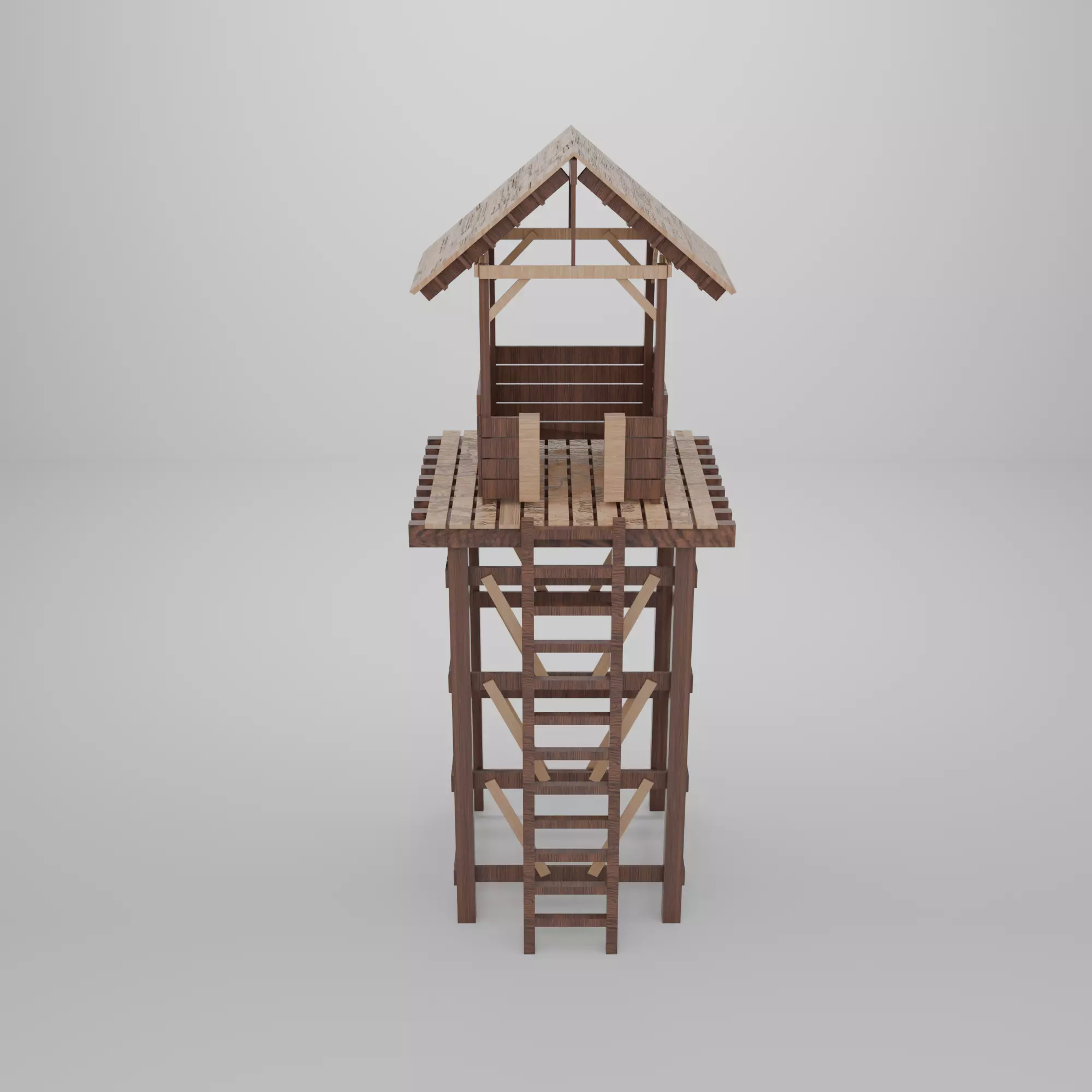 Low Poly Tower Low-poly 3D model_0