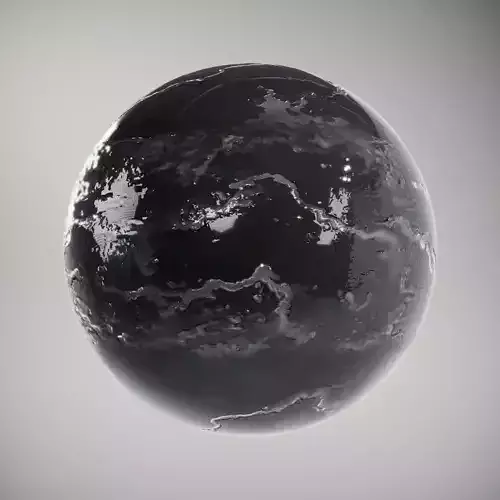 Black Marble Glossy HQ PBR Textures Set