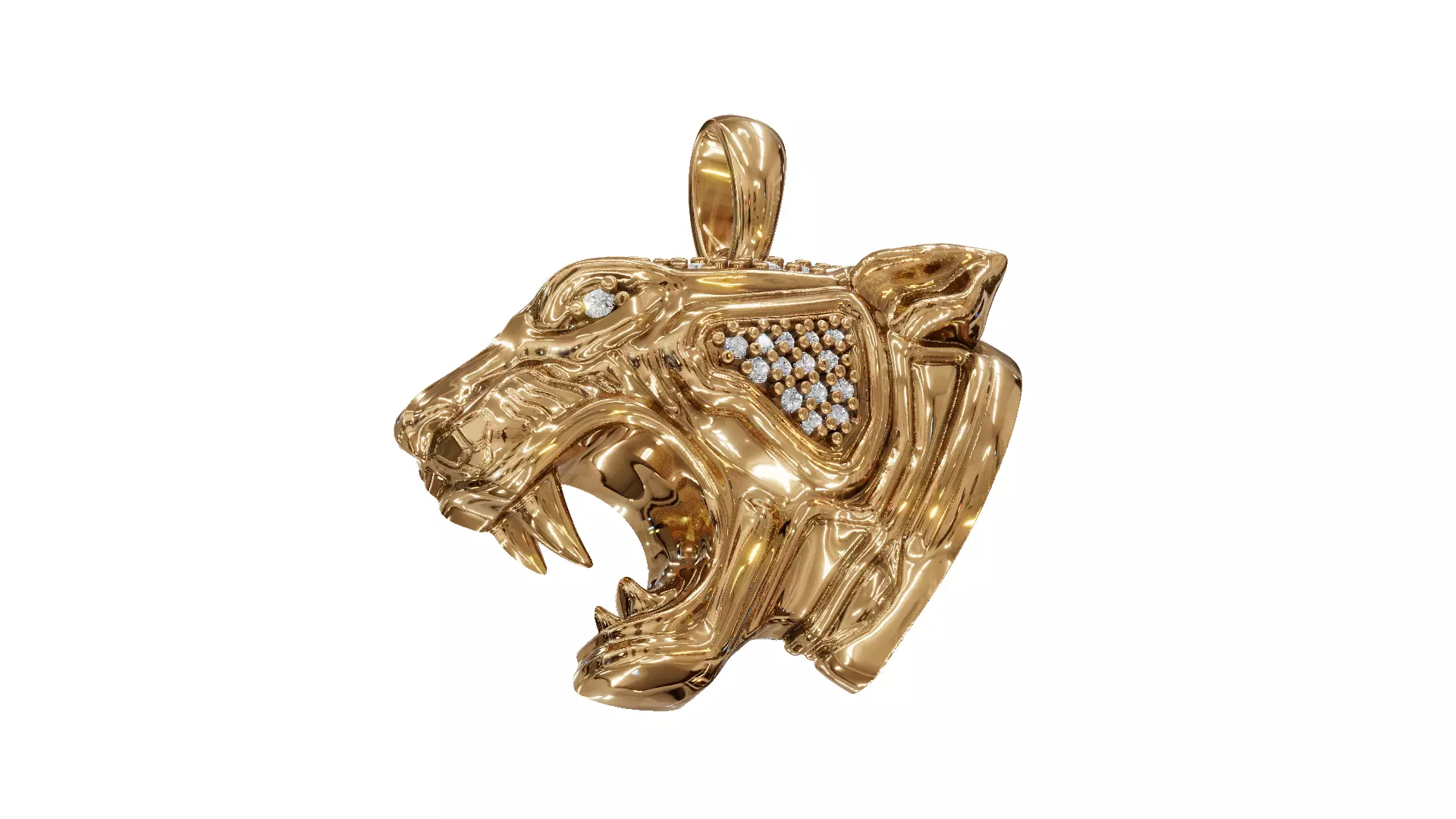 Modern design Panther Pendant 3D print model_8