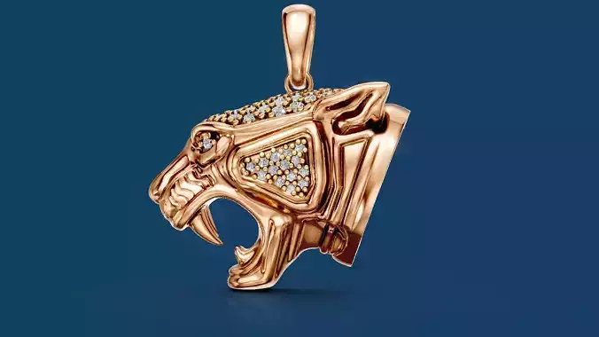 Modern design Panther Pendant